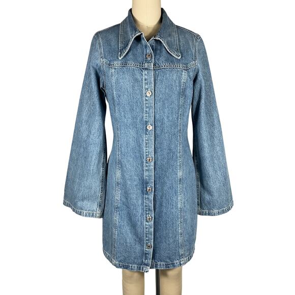 Citizens Of Humanity 'Danni' Blue Cotton Denim Dress Size M - Picture 2 of 6